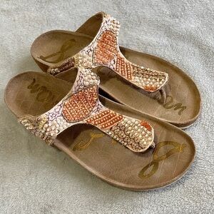 Sam Edelman olivie 4 Slide boho beads Sandal size 8M